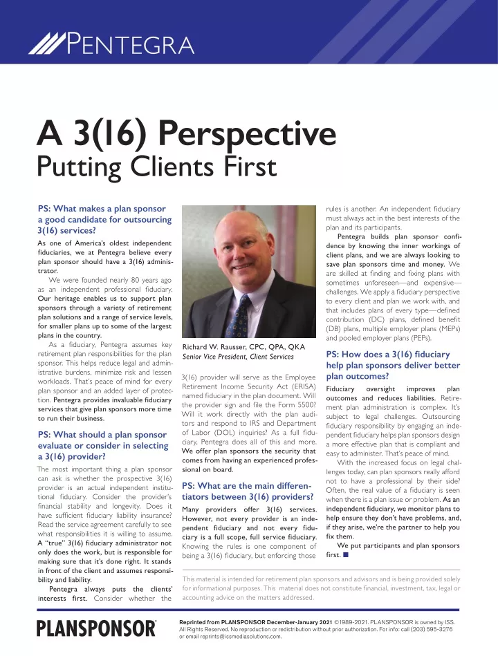 a 3 16 perspective putting clients first
