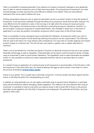 there is a possibility of spraying pesticides