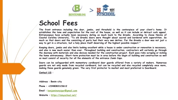 school fees