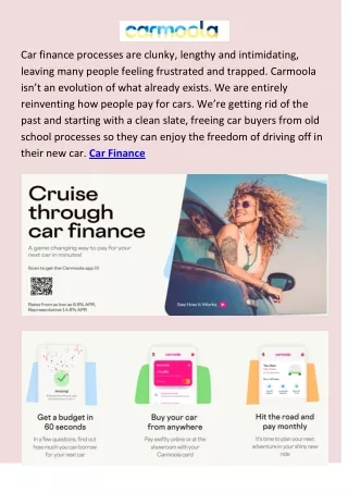 car finance processes are clunky lengthy