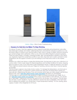 home blog wine cooler troubleshooting