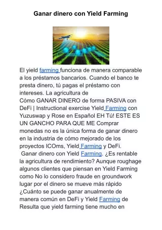 con Yield Farming