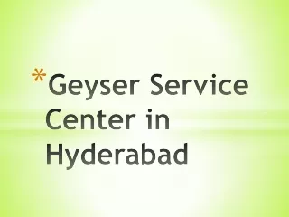 geyser service center in hyderabad