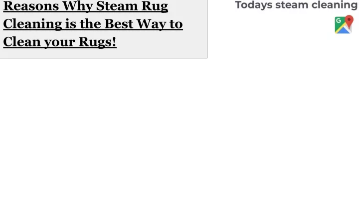 reasons why steam rug cleaning is the best