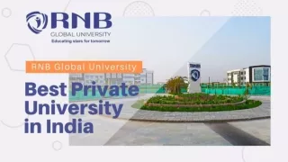 Top Private University in India - RNB Global University