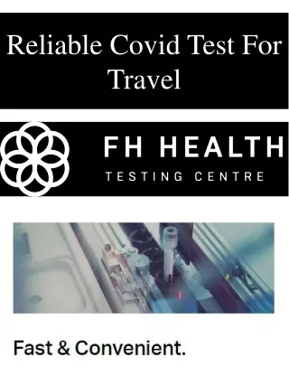 Reliable Covid Test For Travel