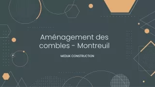 Amenagement des combles - Montreuil