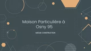 Maison Particulière à  Osny 95