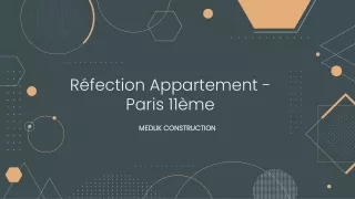 Réfection Appartement - Paris 11ème