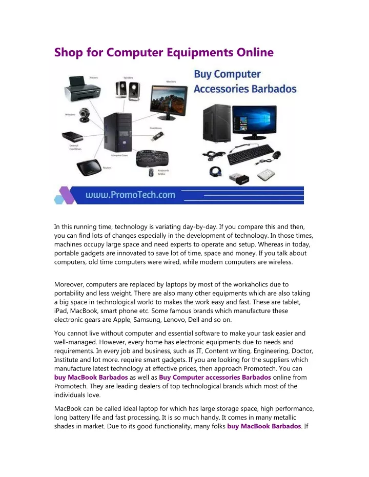 shop for computer equipments online