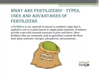 Fertilizer Basics: Organic Fertilizer, NPK Ratio | Indogulf