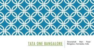 Tata One Bangalore Selling Futuristic Apartments In Bangalore