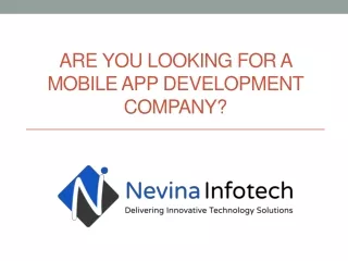 are you looking for a mobile app development company