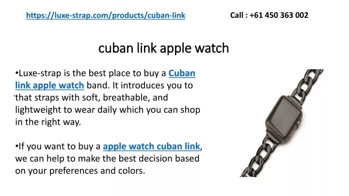 cuban link apple watch