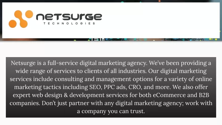 netsurge is a full service digital marketing