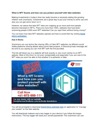 What is NFT Scams and how can you protect yourself with fake websites