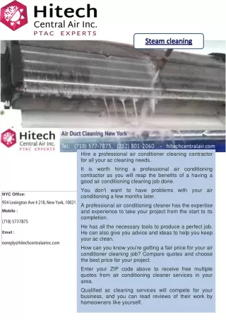 Hvac-coil-steam-cleaning