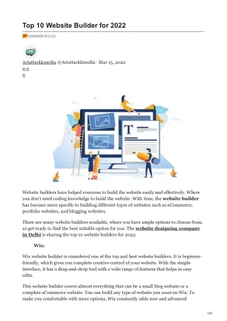 top 10 website builder for 2022