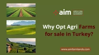 Why Opt Agri Farms for sale in Turkey