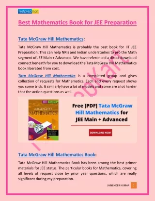 Tata McGraw Hill Mathematics Book Download