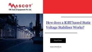 How does a IGBT based Static Voltage Stabiliser Works