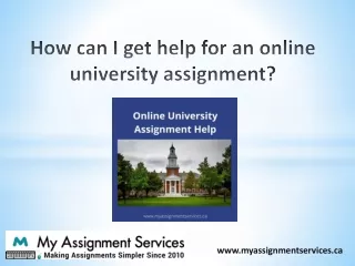 how can i get help for an online university assignment