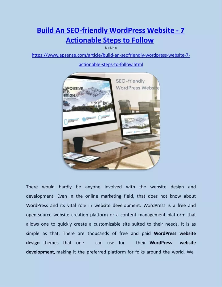 build an seo friendly wordpress website 7 actionable steps to follow