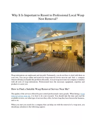 why it is important to resort to professional