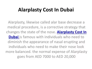 alarplasty cost in dubai