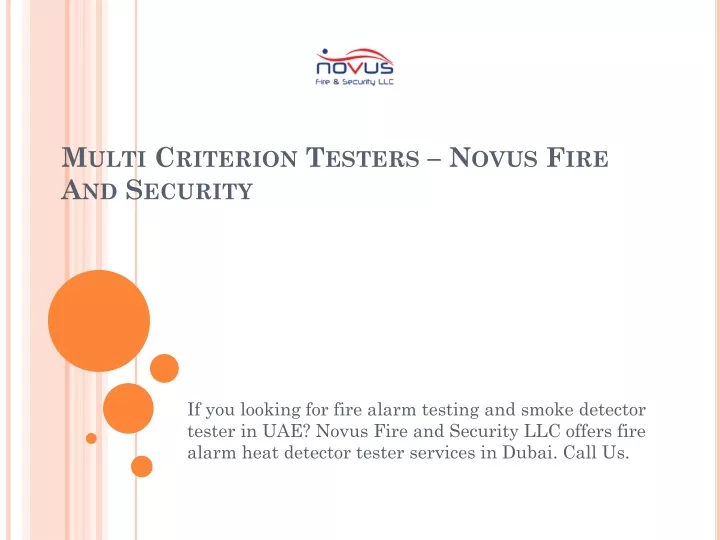 multi criterion testers novus fire and security