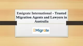 emigrate international t rusted migration agents and lawyers in australia