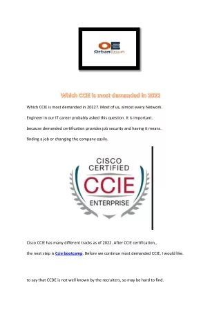 Which CCIE is most demanded in 2022