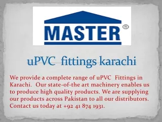 uPVC  fittings karachi