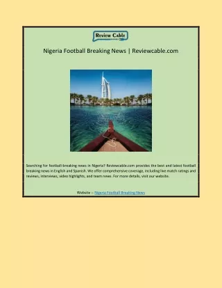 Nigeria Football Breaking News | Reviewcable.com