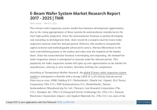 e beam wafer system market research report 2017