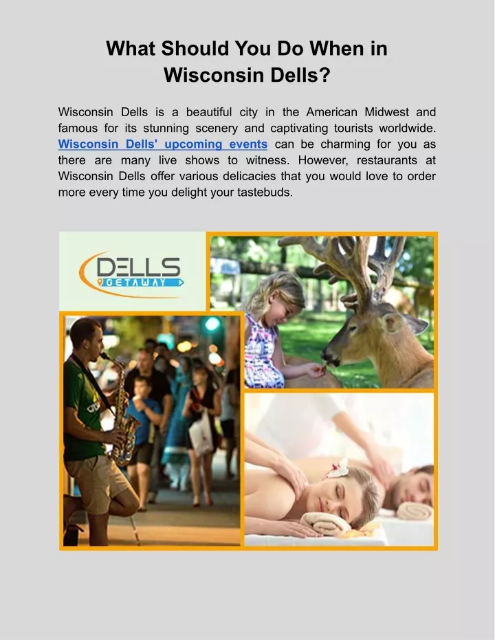 what should you do when in wisconsin dells