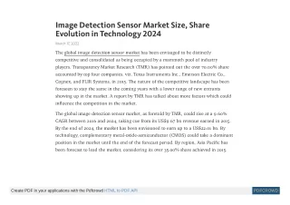 image detection sensor market size share