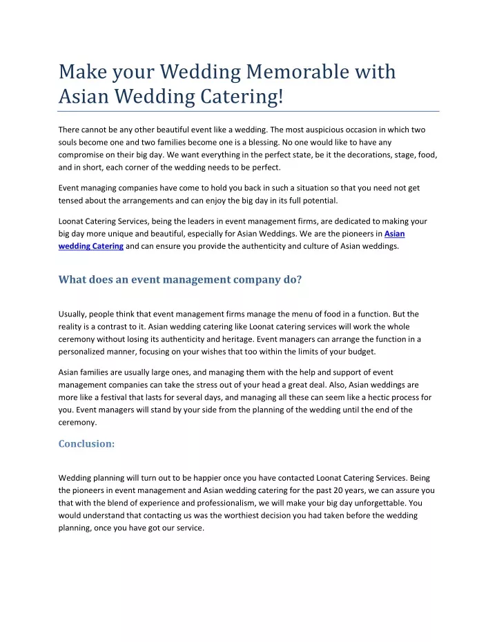 make your wedding memorable with asian wedding