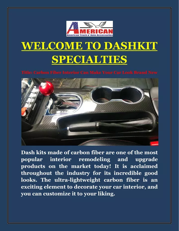 welcome to dashkit specialties