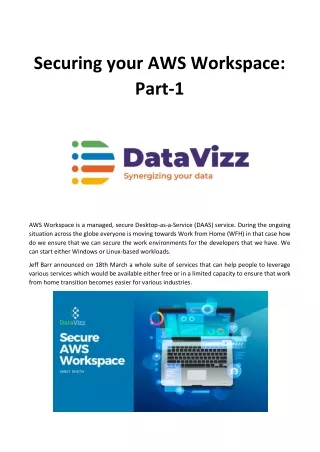 Securing your AWS Workspace
