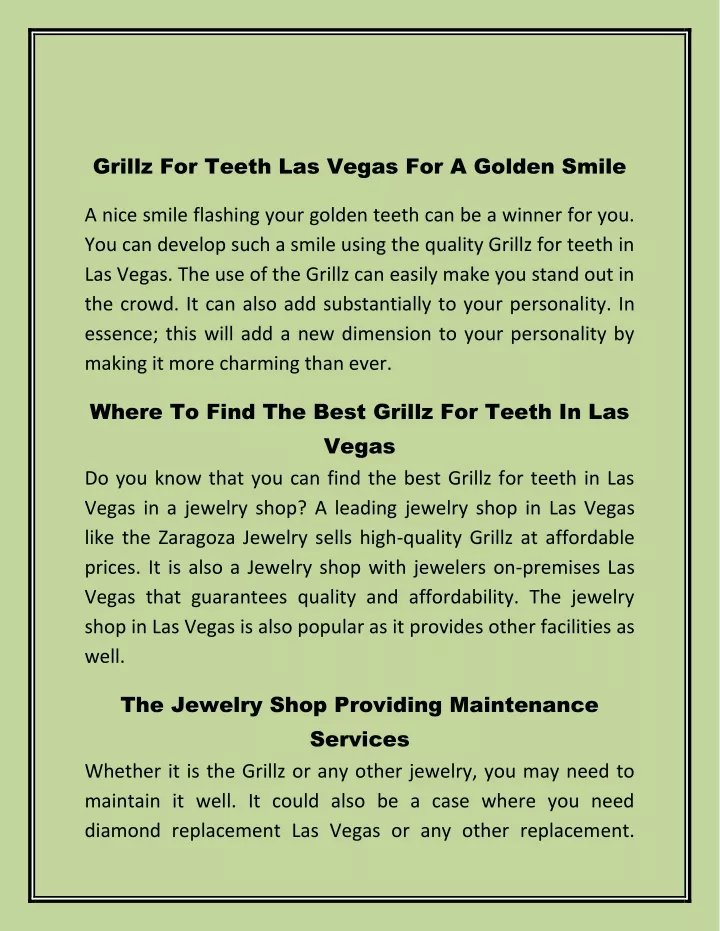 grillz for teeth las vegas for a golden smile