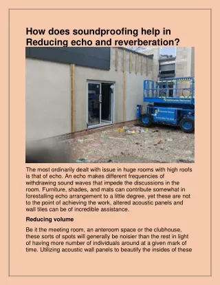how does soundproofing help in reducing echo