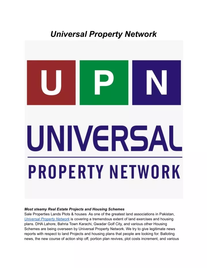 universal property network