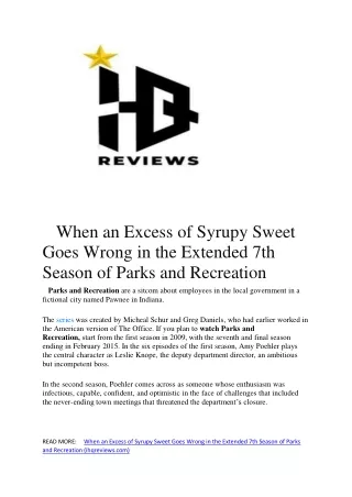 when an excess of syrupy sweet goes wrong