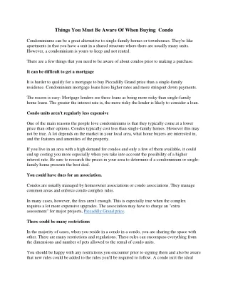 things you must be aware of when buying condo