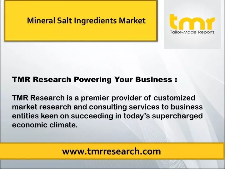 mineral salt ingredients market
