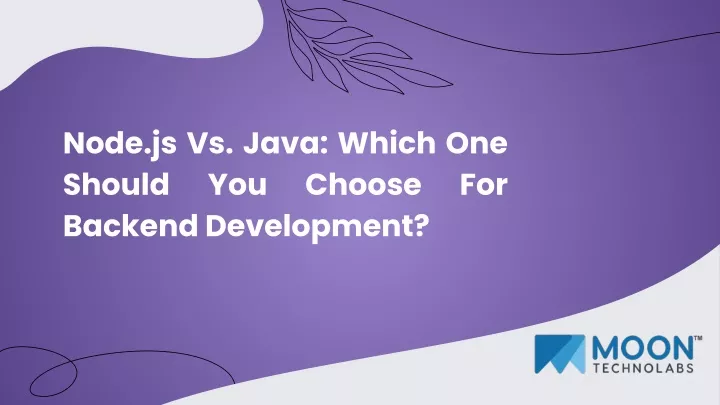 node js vs java which one should you backend