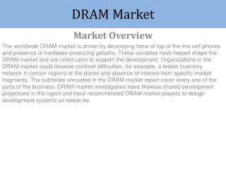 DRAM Market Research Report