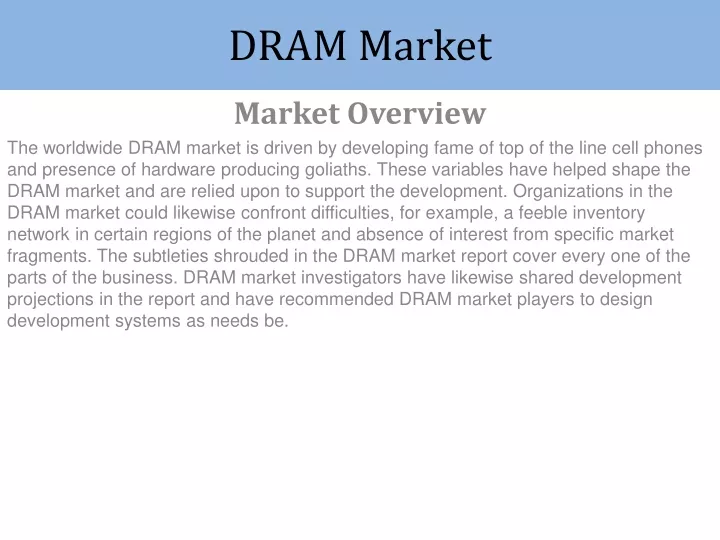 dram market