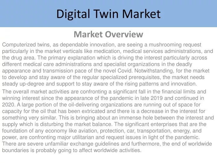 digital twin market
